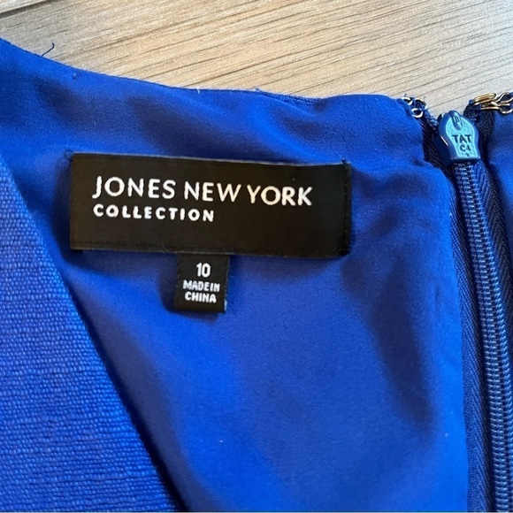 Jones New York Vibrant Blue Sleeveless Midi Dress - Picture 6 of 14